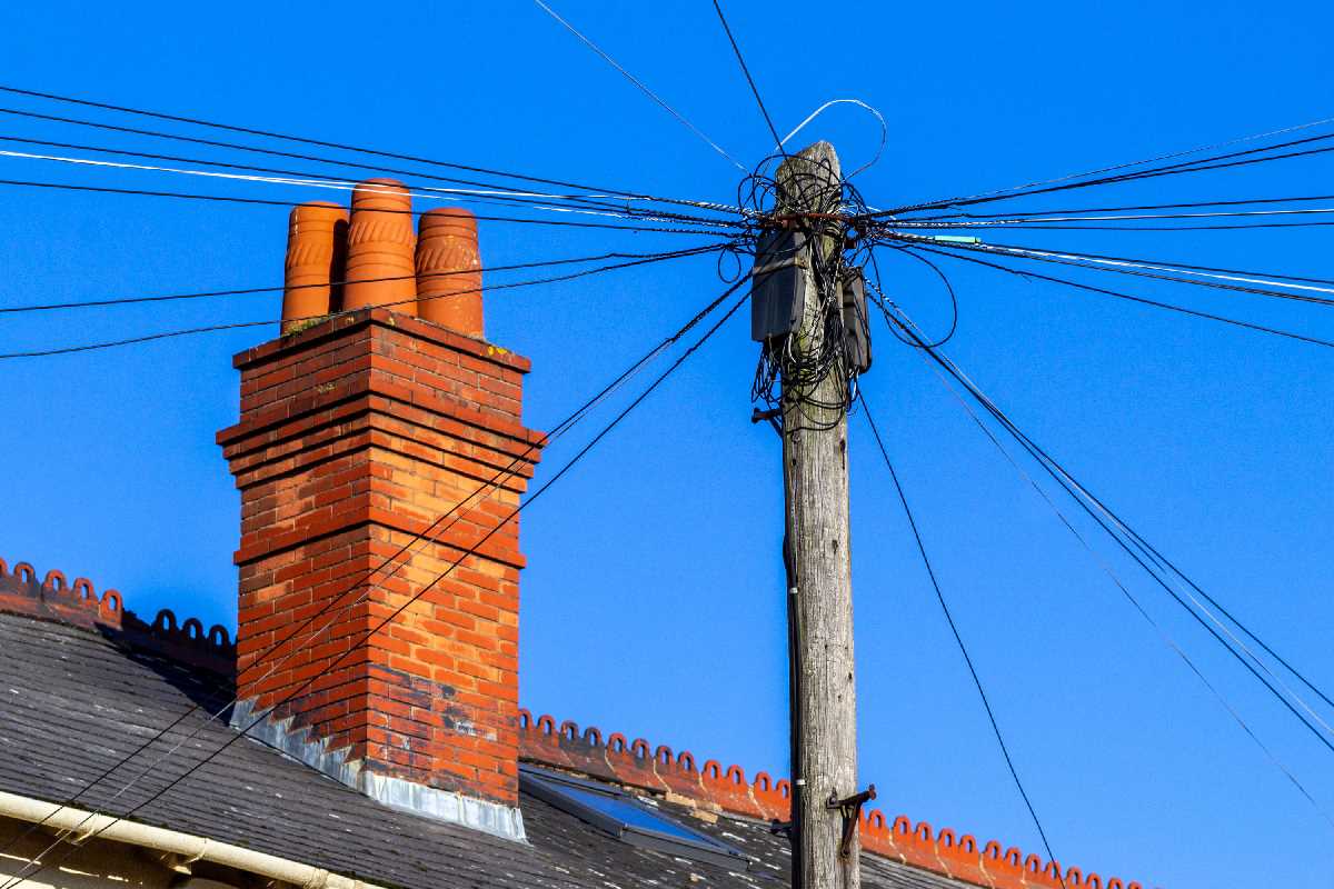Telegraph wires in Waterloo Road, Kings Heath.